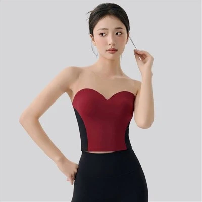 Mesh-Strapless sportvest met panelen